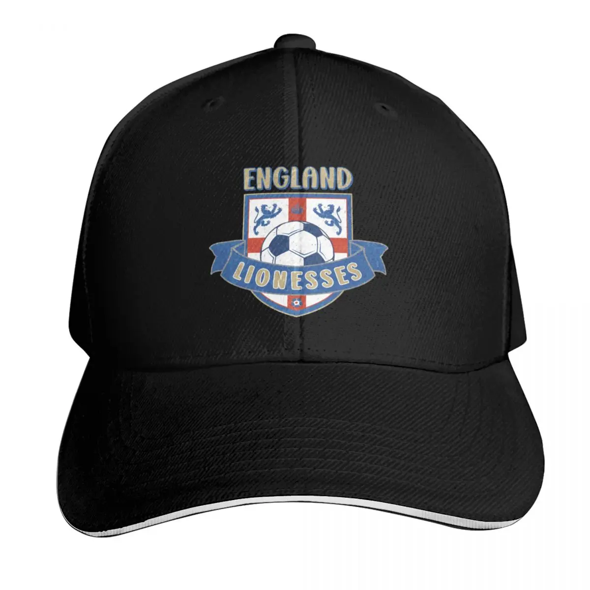England Lionesses Football Crest #3 (gold) Baseball Cap Streetwear Hip Hop Trendy Vintage Retro Embroidered Lightweight Packable
