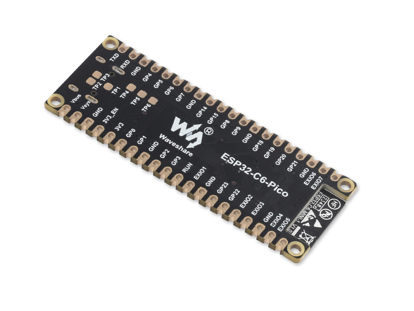 Microcontrollore Waveshare ESP32-C6, scheda di sviluppo WiFi 6, processore single-core da 160 MHz, modulo ESP32-C6-MINI-1