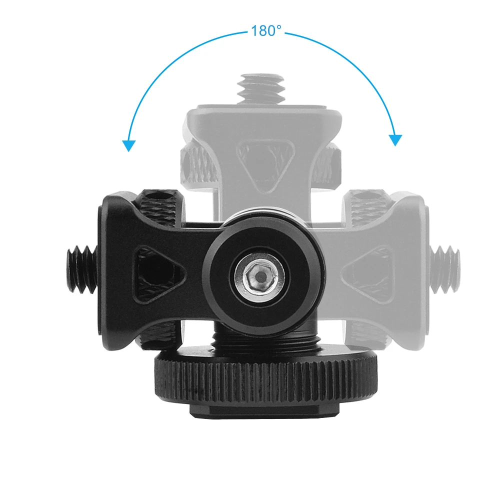 Field Monitor Holder Mount with Cold Shoe for 5 inch and 7 inch Monitor Tilting Adjusting Bracket for DSLR Camera Cage Hot Shoe