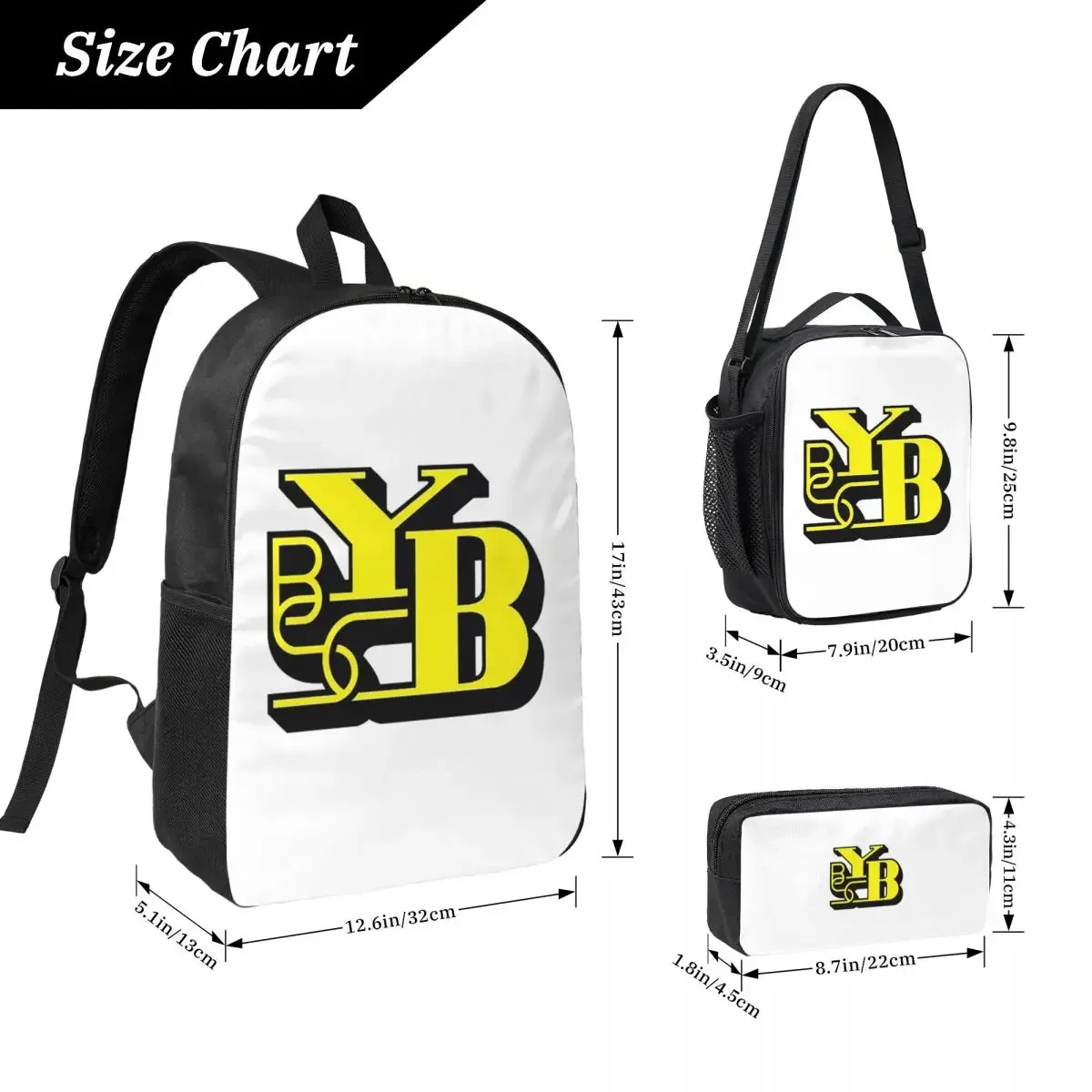 BSC Young Boys Swiss Football Sports Fans Bern Switzerland Backpack BookBag School Bag 3ps Insulated Lunch Bag Pencil Case