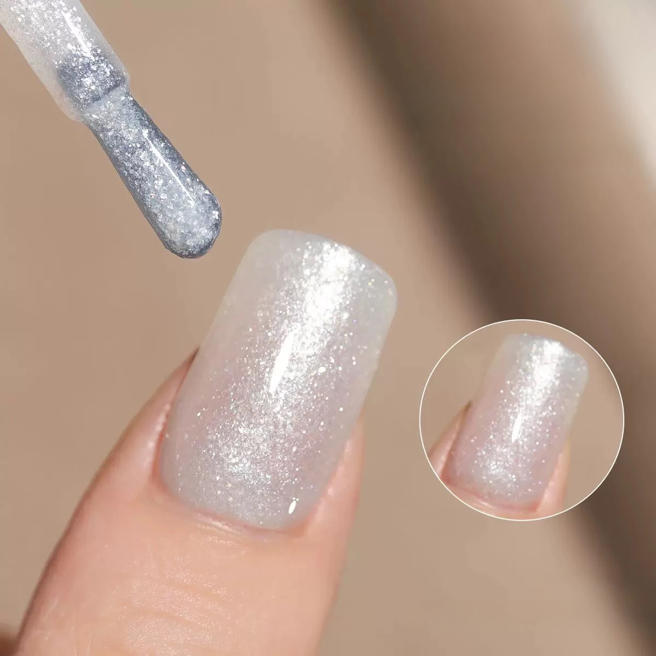 12ML 1 unidade Esmalte em Gel Branco de Alta Densidade com Glitter de Jasmim, Mais Vendido, para Nail Art e Clareamento de Unhas