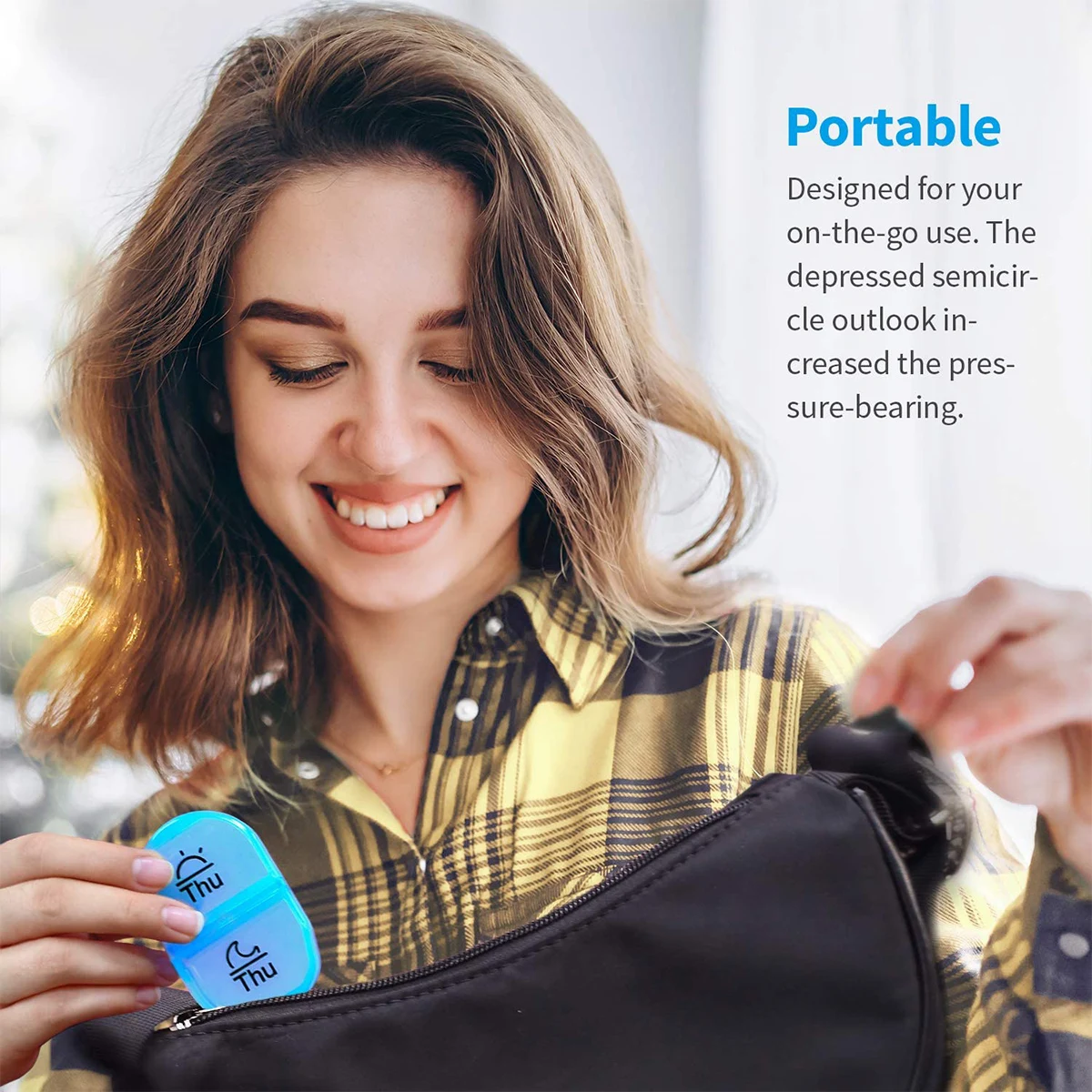7 Days Pill Medicine Box Portable Travel Pill Cases Box 14 Grids Pills Container Drug Dispense Storage Box Pill Box Organizer