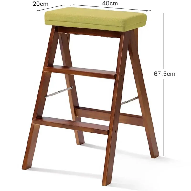 Decorative Luxury Step Stools Window Quick Multifunction Foldable Platform Ladders Wooden Kitchen  Home Furnitures