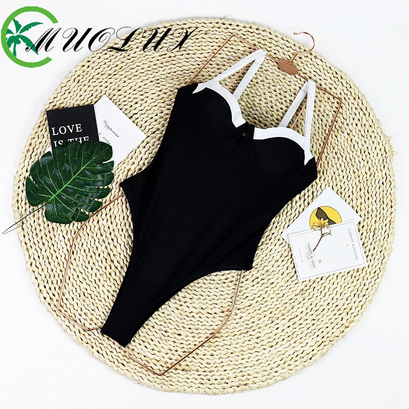 MUOLUX 2024 Bikini Set Push Up Women's Swimsuit Vintage Print High Cut Thong Biquini Swimwear Bathing Suit Monokini Beachwear