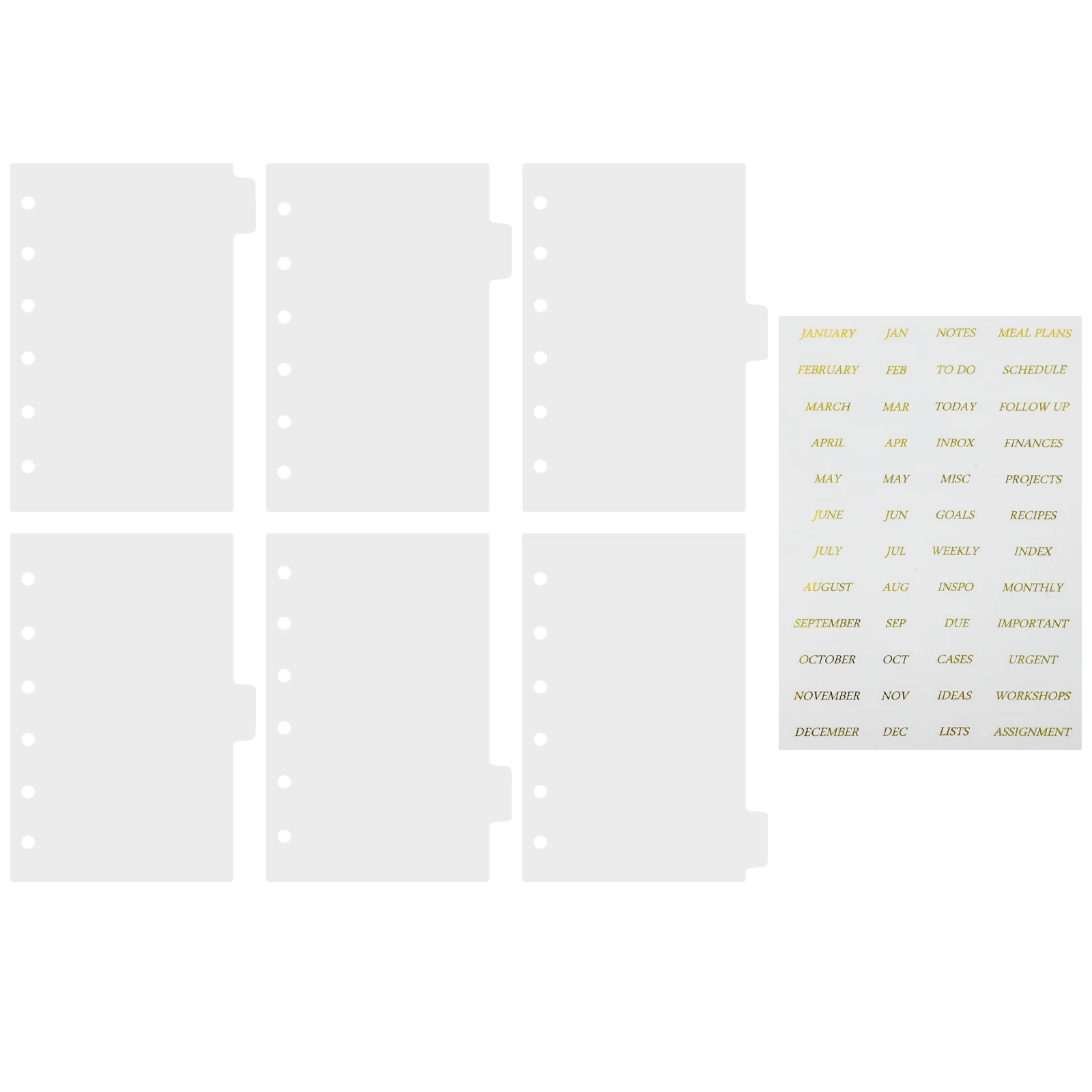 

Partition Dividing Page Stickers Divider Separators Pp Binder Transparent Dividers