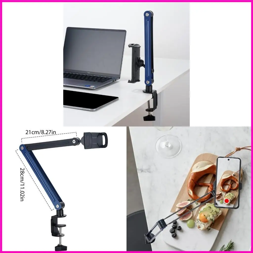 

Universal Tablets Mount for Bed with 360 Degree Rotation and Strong Metal Arm for 4.7" 12.9" Tablets and Phones