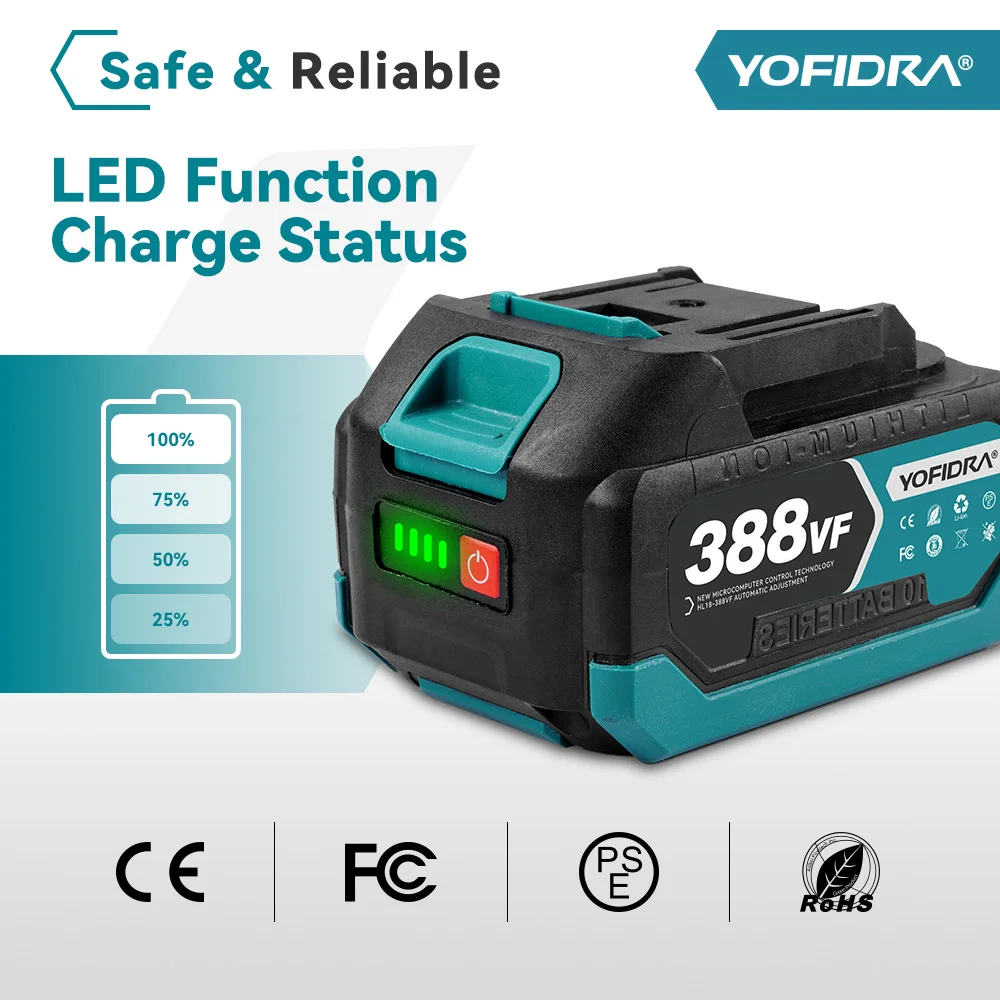 YOFIDRA 6 Zoll Bürstenlose Kreissäge Digitalanzeige 150mm Elektrische Kettensäge Holzbearbeitung Schneidwerkzeug Für Makita 18V Batterie Pin – Detail 15
