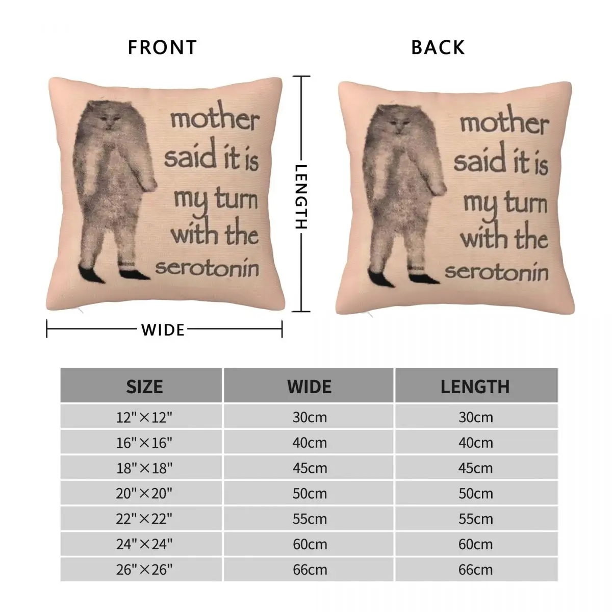 Mother Said It Is My Turn With The Serotonin Square Pillowcase Pillow Cover Cushion Zip  Comfort Throw Pillow for Home Bedroom