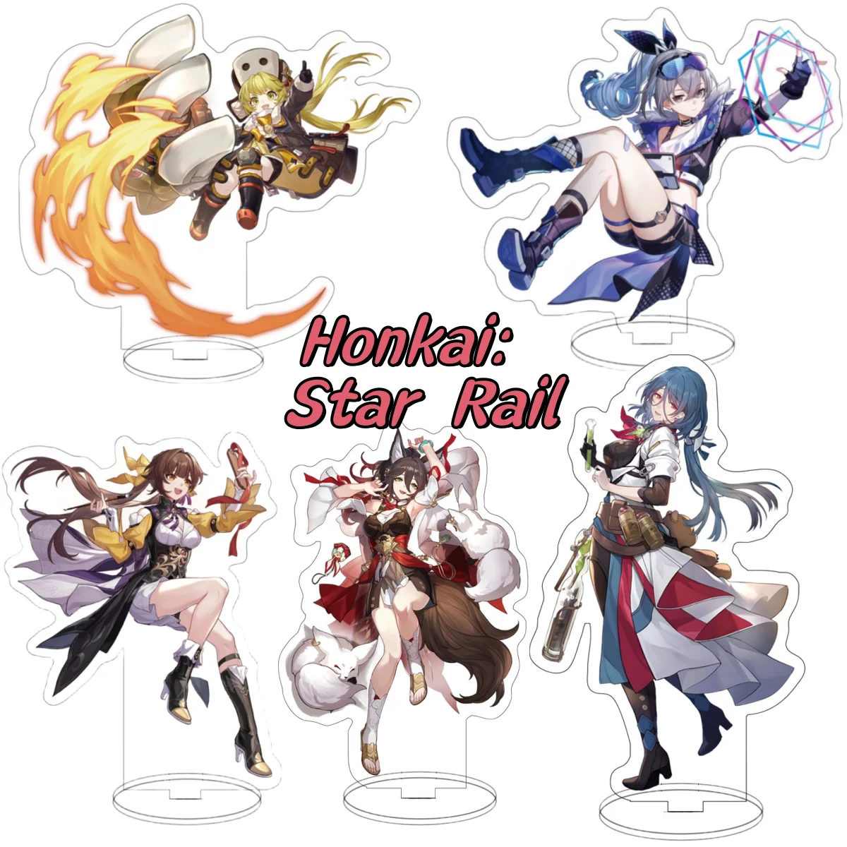 

15CM Hot Anime Game Honkai: Star Rail Figure Dan Heng Himeko Welt Yang Acrylic Stands Model Plate Desk Decor Prop Christmas Gift