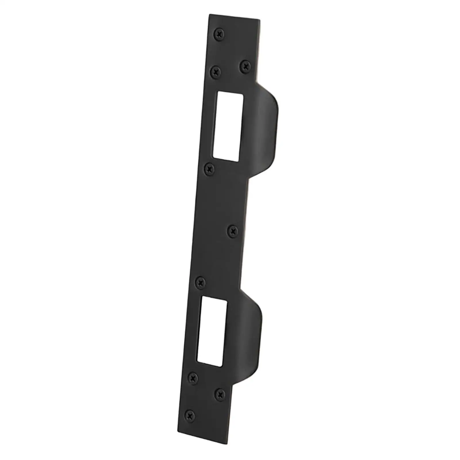 Security Door Strike Fixing Protective Plate for 5-1/2 inch to 6 inch Hole Center Metal with Screws Heavy Duty Door Hardware