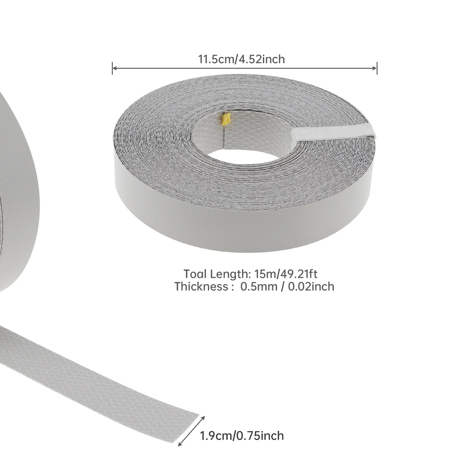15M Gray Hot Melt Adhesive Melamine Edge Banding Pre-glued Veneer Edging for Plywood Table / Cabinet / Furniture image 2