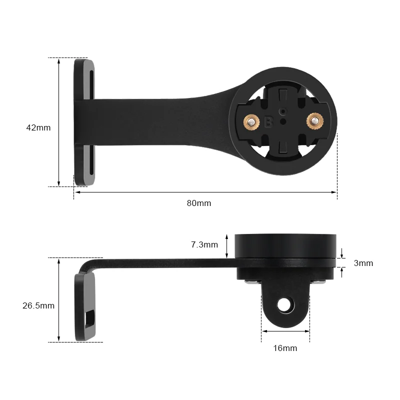 Soporte de ciclocomputador ligero de aluminio para manillar de bici - imagen 4