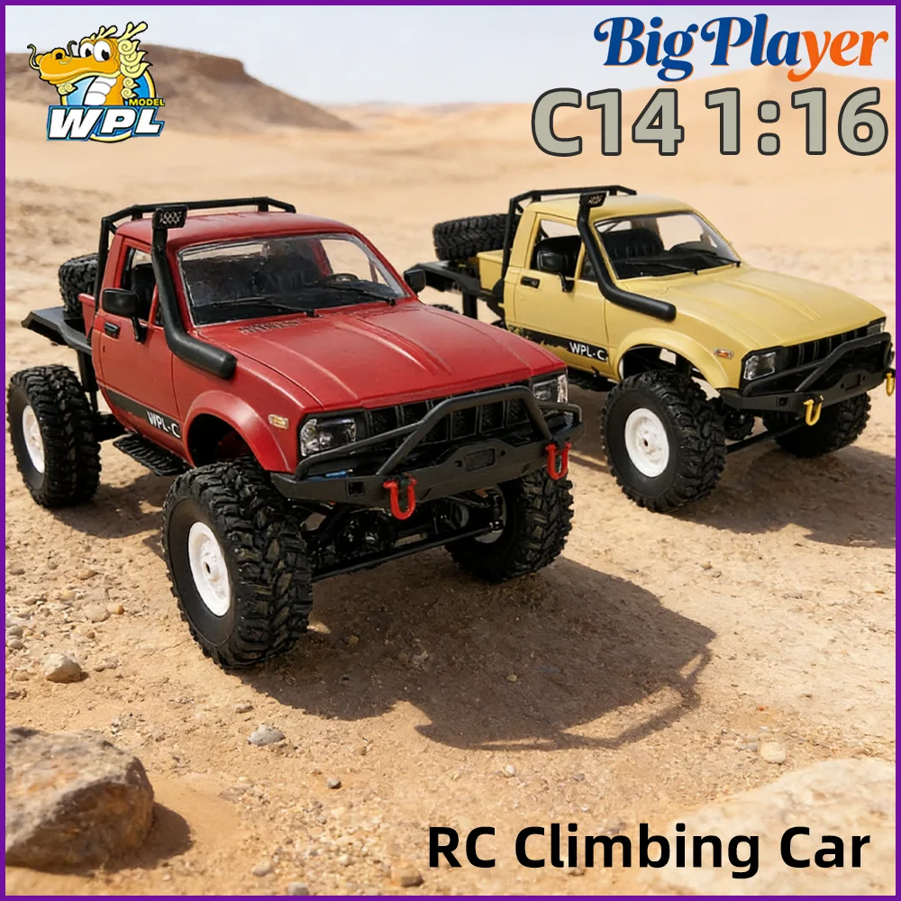 

Радиоуправляемый внедорожный полуприцеп WPL C14 1/16 4WD, 2.4G, металлическое шасси, шины TPR, LED, RTR, игрушка на пульте управления, подарок для мальчиков, детей и взрослых