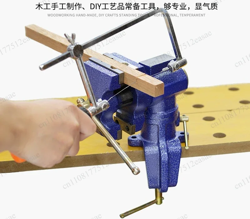 Double Jaw Bench Vise Multifunctional Bench Jaw Clamp 360 Degree Rotary Bench Heavy Duty Table Vise