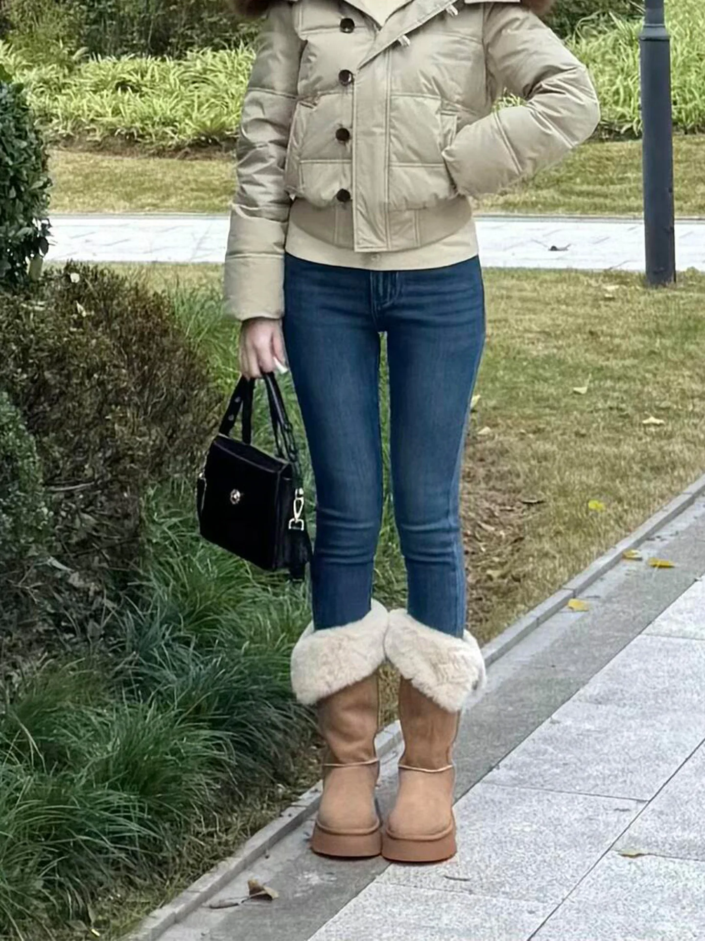 

Женские джинсовые брюки из девяти предметов на подкладке Fce, осень-зима, винтажные облегающие брюки-карандаш, прямые джинсы с низкой талией