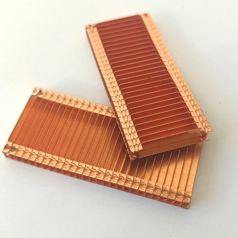 5.5x28x65mm Copper Fin Heat Sink Radiator Cooling Cooler for Heat Pipe Heatsink Computer Accessories