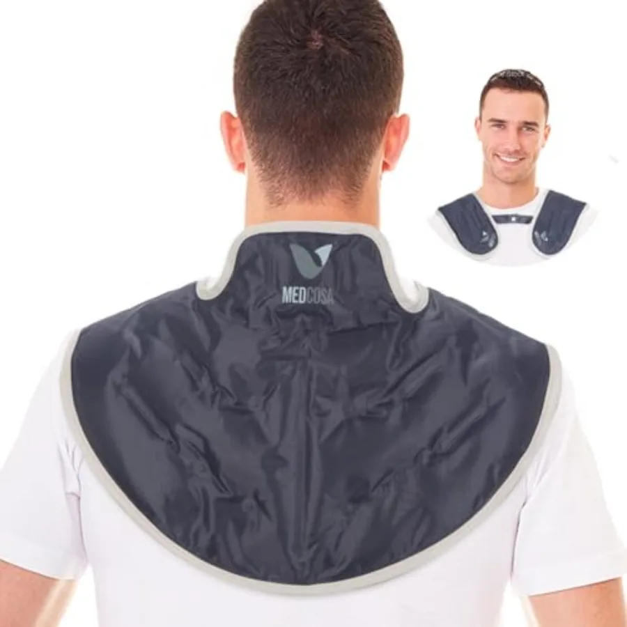 

Ice Pack for Neck and Shoulder Reusable Hot and Cold Therapy Wrap, Plush Gel Compress with Adjustable Strap for Migraine, Muscl
