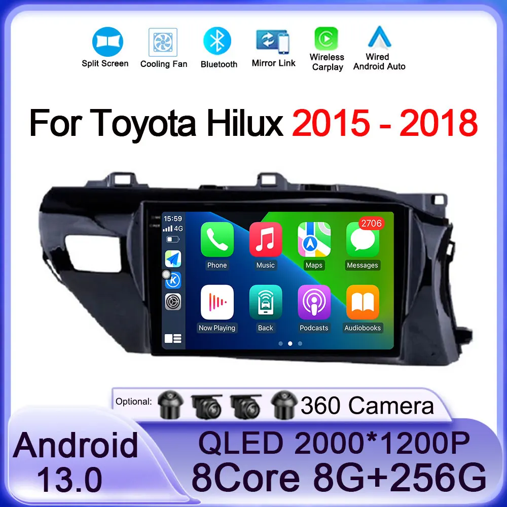 

Автомагнитола для Toyota Hilux 2015, 2016, 2017, 2018, Android 13, 4G, Wi-Fi