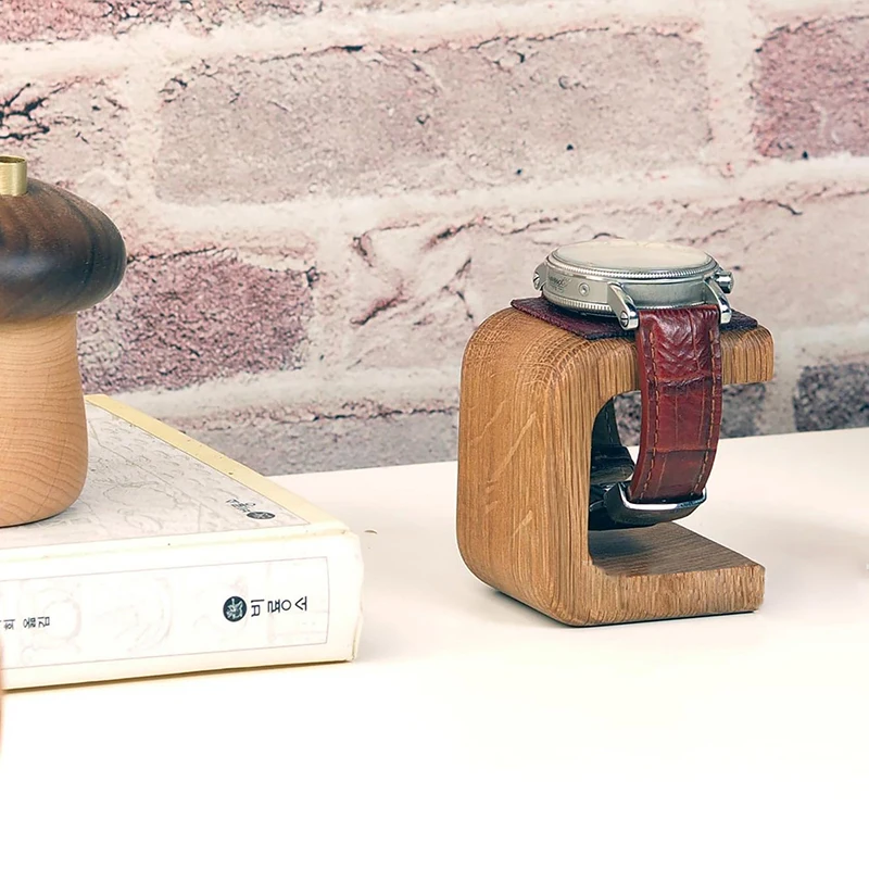 Wooden Watch Holder Jewelry Organizer Display Stand For Bracelet Ring Earring Solid Wood Storage