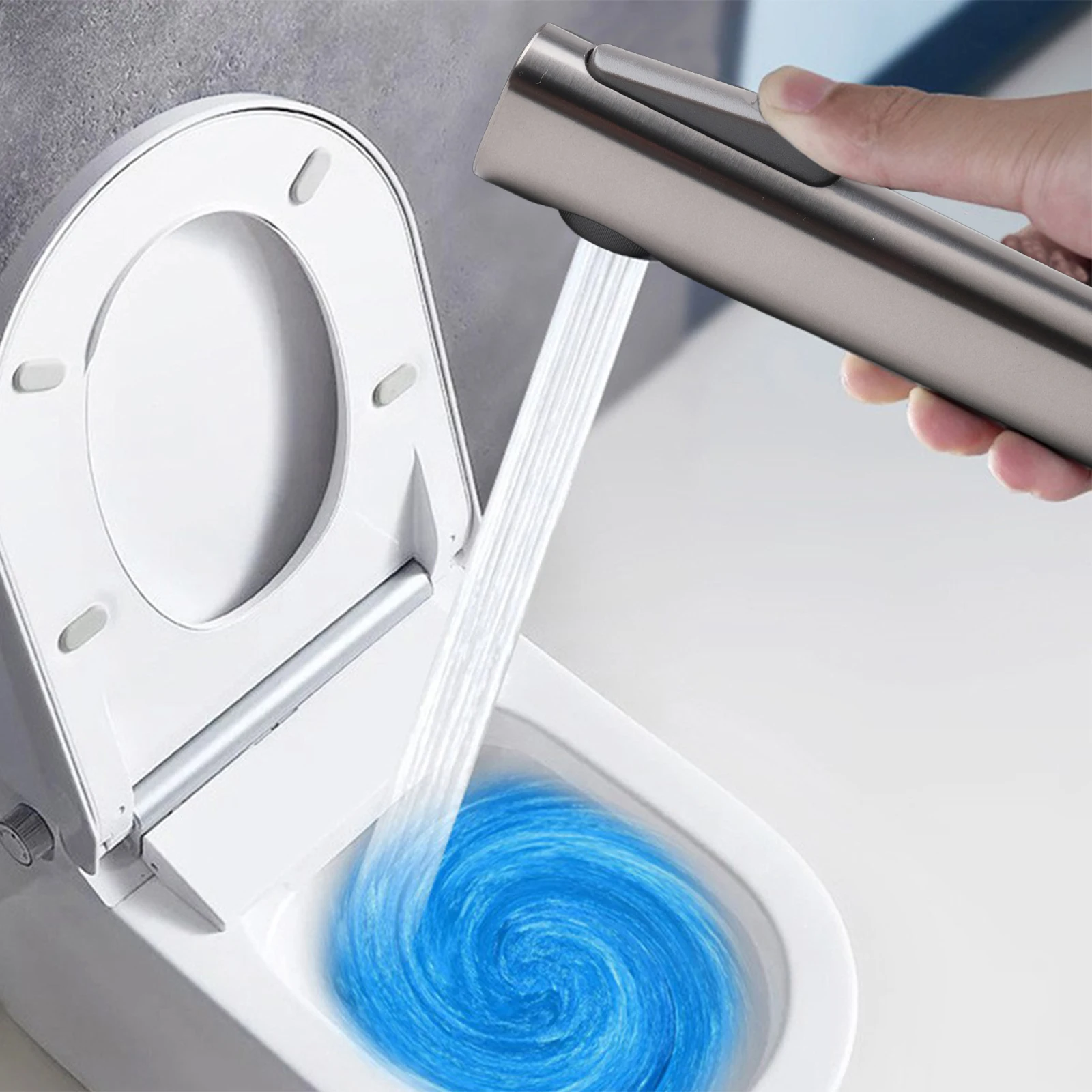 

Ручной смеситель для унитаза и биде, распылитель из нержавеющей стали, ручной спрей для биде, набор для унитаза, самоочищающаяся насадка для душа, детали для ванны