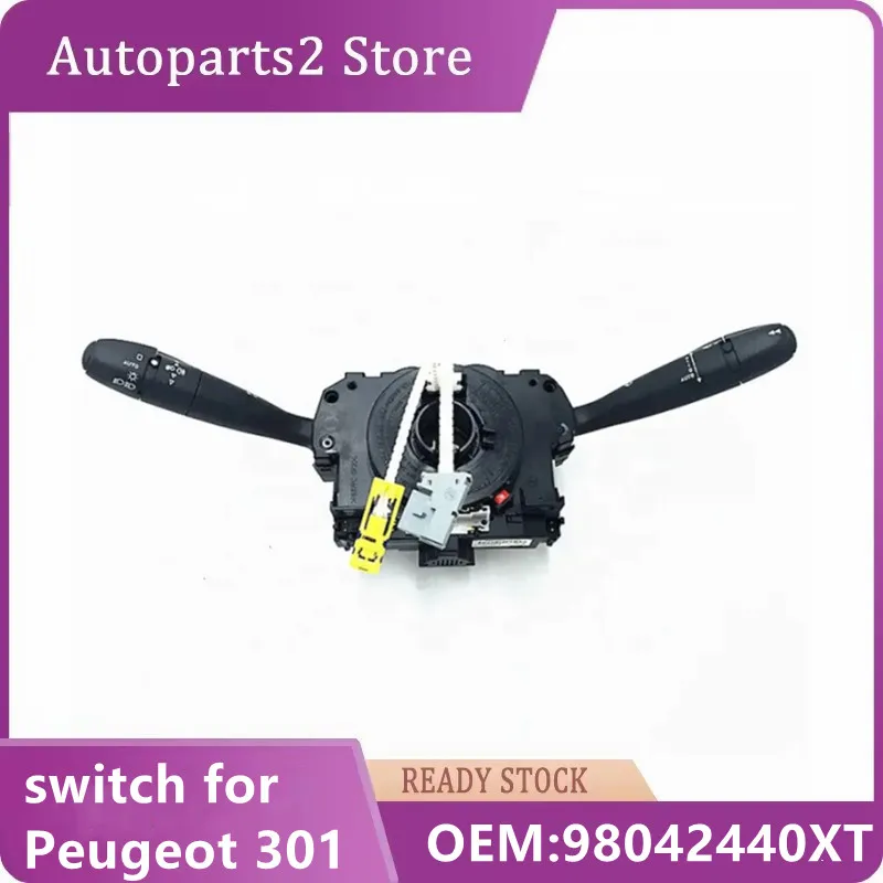 Headlight high beam low beam combination switch suitable for Peugeot 301 Citroen Elysee NFP 1.6L OEM 98042440XT