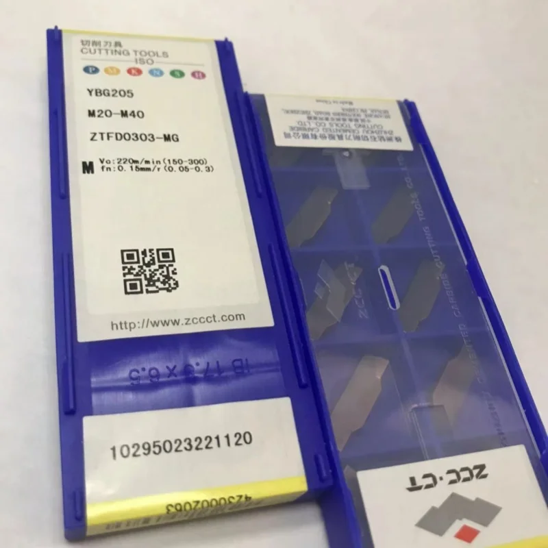 

ZTFD0303-MG YBG205/ZTGD0404-MG YBG205 твердосплавные вставки для токарных лезвий с ЧПУ, 10 шт.
