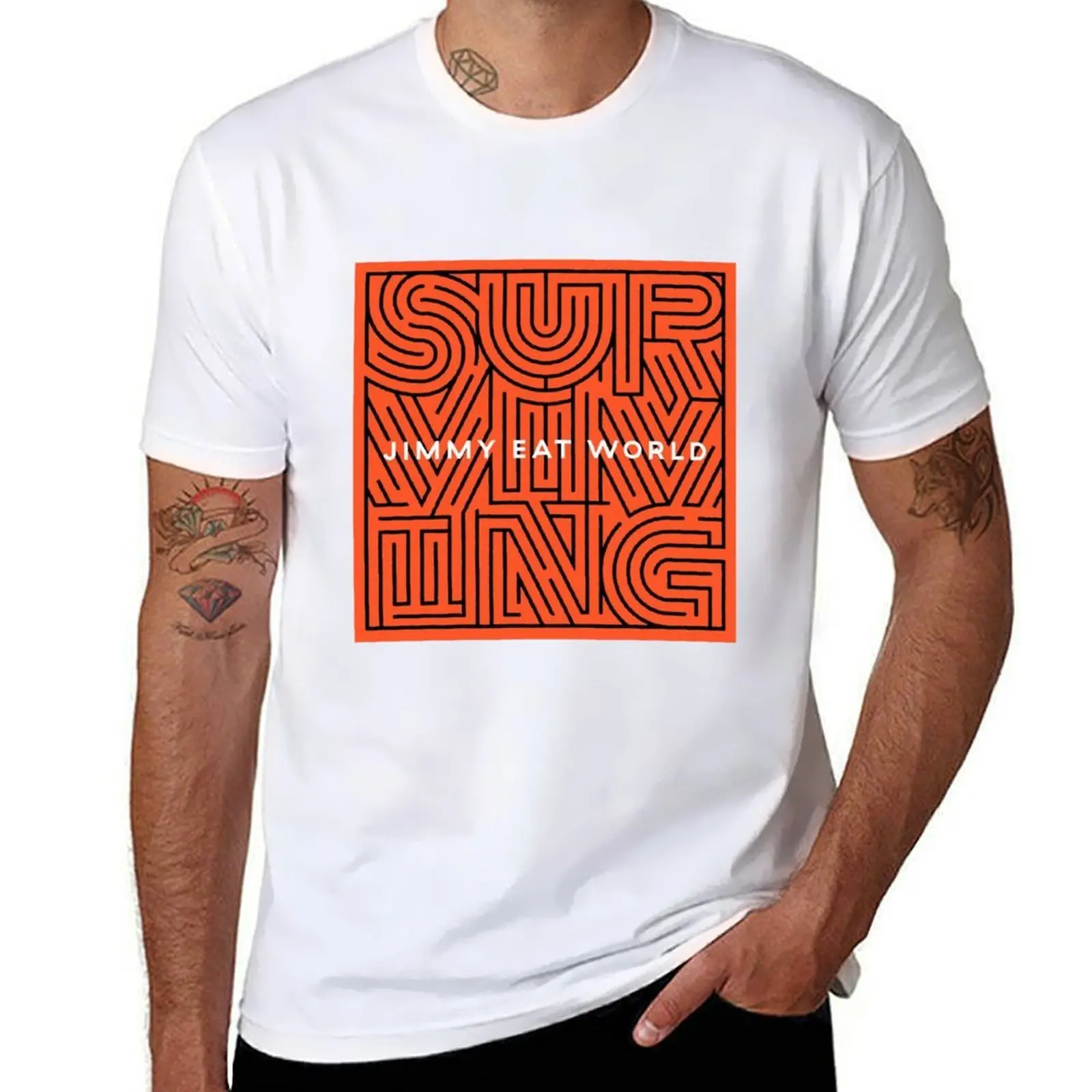 

Jimmy Eat World Surviving T-Shirt printed t shirts for man man t shirt cotton T-Shirt