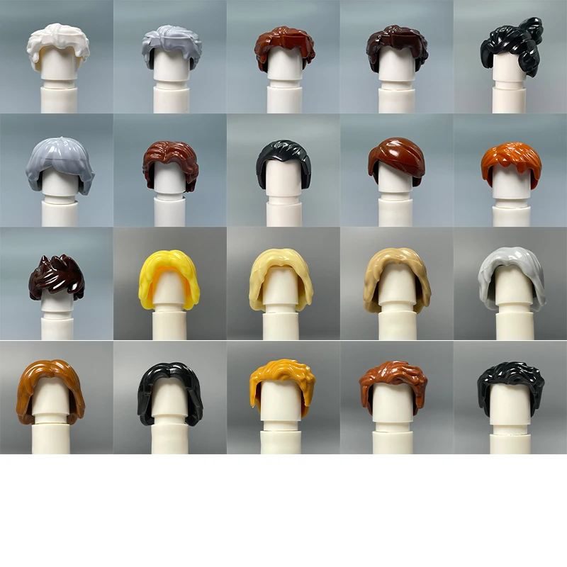 MOC Figures Hair Building Blocks pieces Human body Parts Figure Hairstyles Head Girl Boy City Character Accessories Bricks Toys