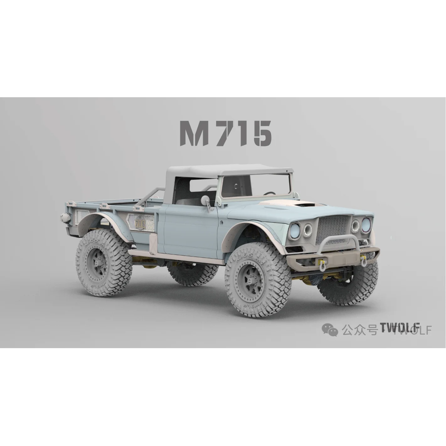 Twolf Rc 1/8 M715 High Simulation Climbing Remote Control Car Model All-Metal KIT Simulation Electric Model Car High-End Toys