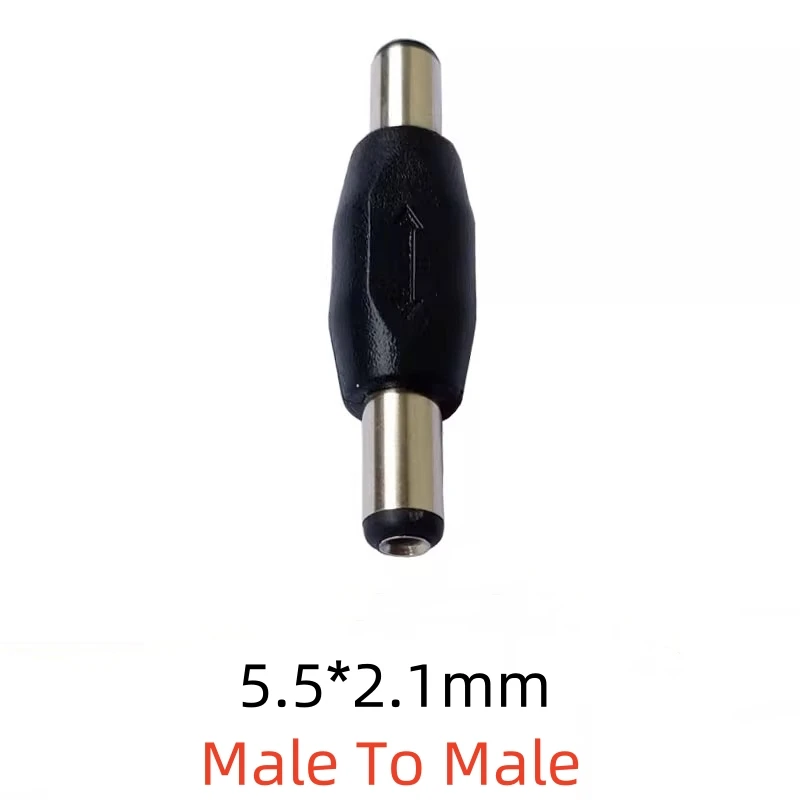 DC12V Power Adapter DC5.5 * 2.1mm Double Male and Female DC Through Head Butt Head DC Male and Female to Male and Female Head