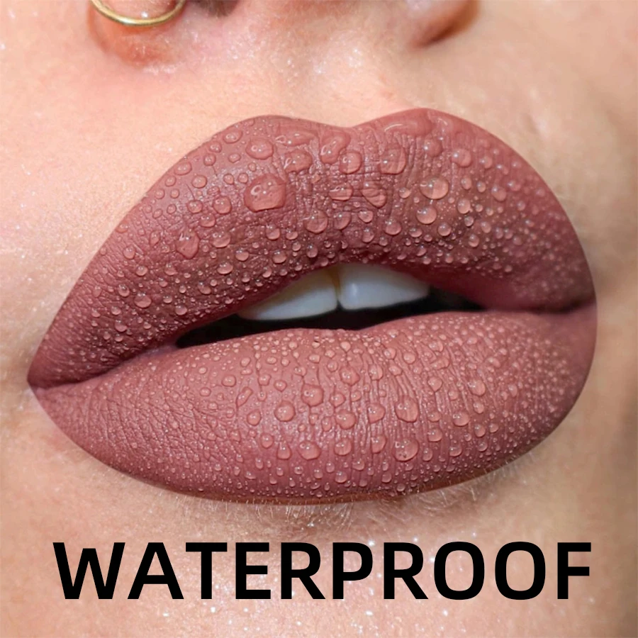 19 kleuren Matte Fluwelen Lipgloss Waterdichte Vloeibare Lipstick Naakt Zwarte Lippen tint Make-Up Lip Glazuur Cosmetica Rode Lip Stain Schoonheid