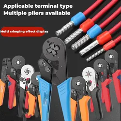 1Pcs HSC8 6-4 6-6A/B Self-Adjusting Square Crimp 23-10AWG Wire Cable Ferrule Crimper Tool