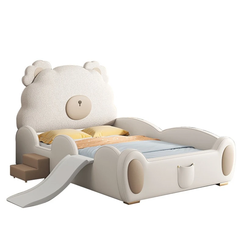 

Children's cots, cartoon slides, boys and girls, cots 1.5 meters