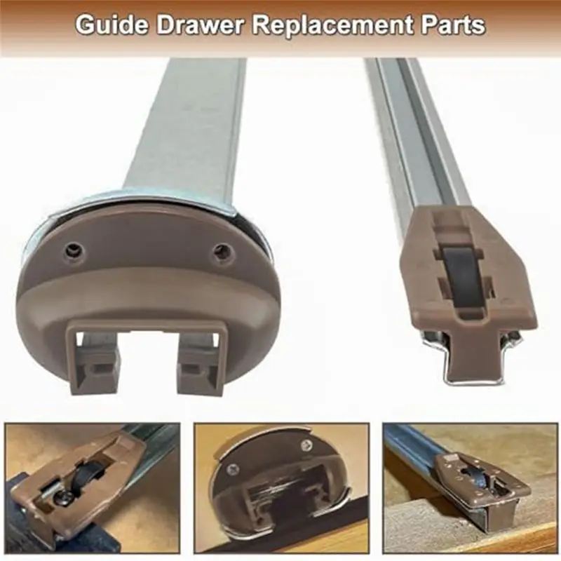 For Kenlin Rite-Trak II Replacement-Drawer Rail Kit Part 168 For With Metal Back And Drawer Stops With Rollers Easy To Use-A54R