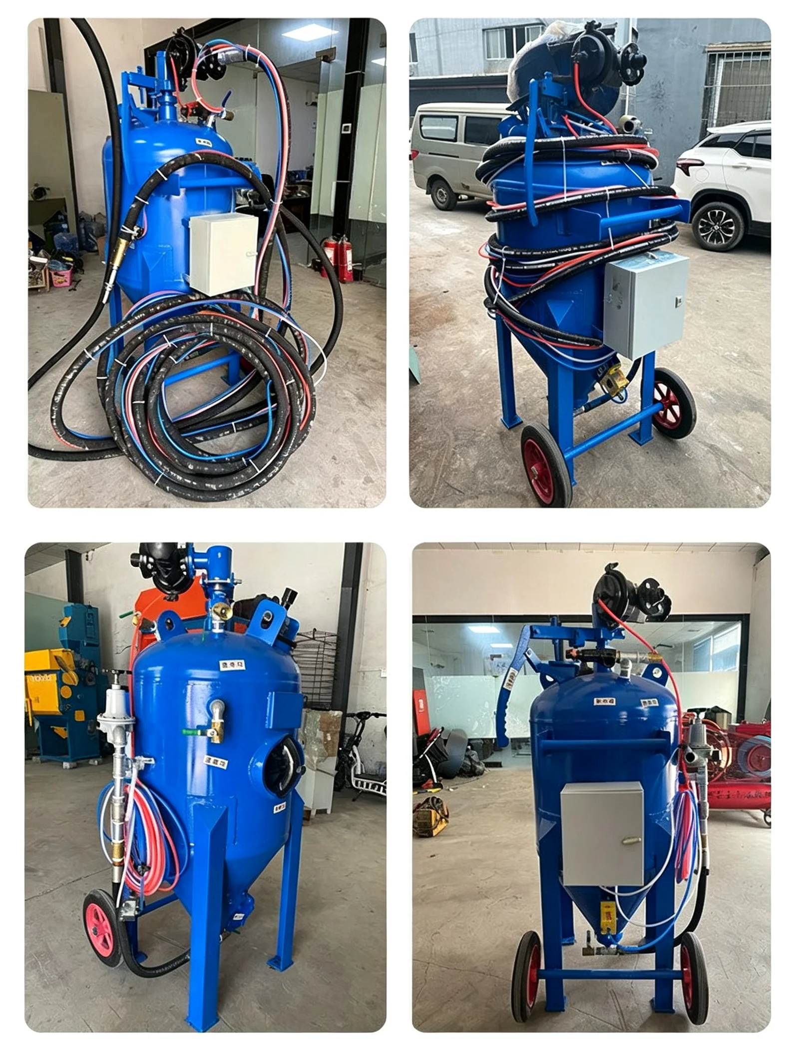 Sandblaster Suction Blast Cabinet Abrasive Recycling System for Die Casting Parts Surface Cleaning Sand Blasting Machine