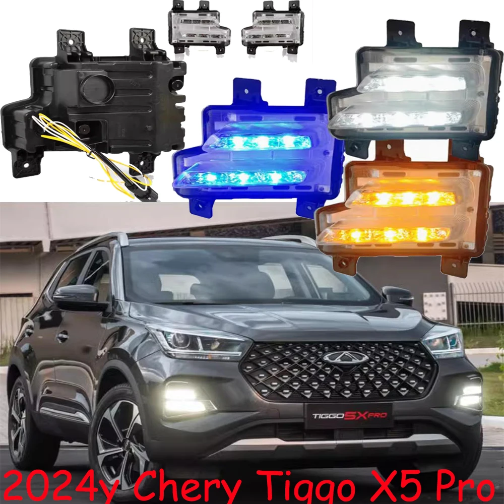 car accessories bumper headlight for Chery Tiggo 5x daytime light 2024y LED for Chery Tiggo5X headlamp Fog light