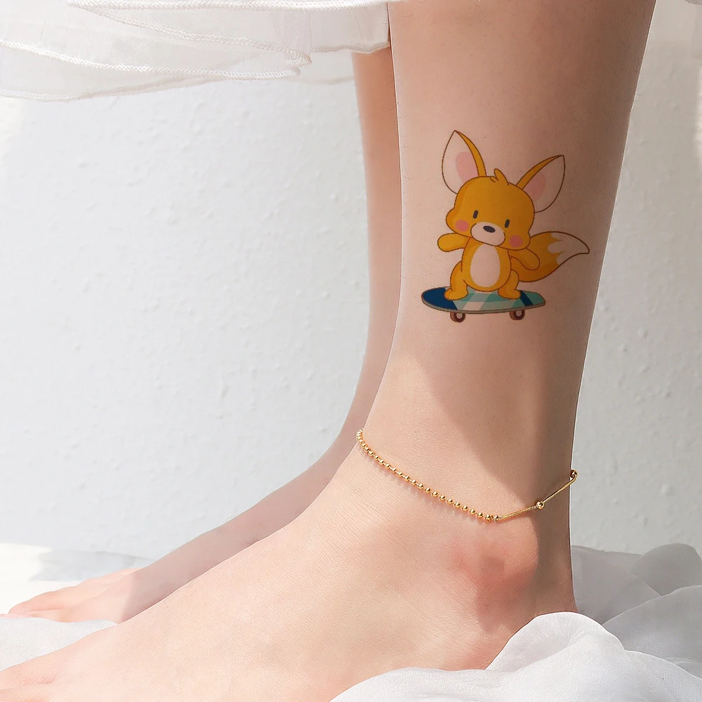 30pcs Cartoon Temporary Tattoo Stickers for Women Men Lion Tiger Monkey Animal Cute Hand Tattoo Fake Tattoo Party Gifts Body Art