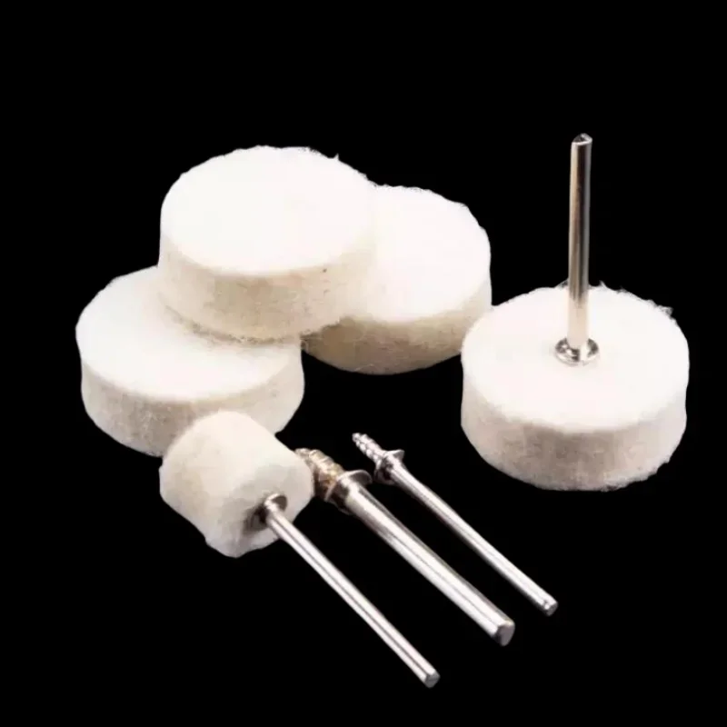 Wollrad 13/25 mm Wollpolierscheibe Polierpads Polierscheiben Schleifbits Schmuckspiegel für Schleifmaschine Elektrowerkzeug