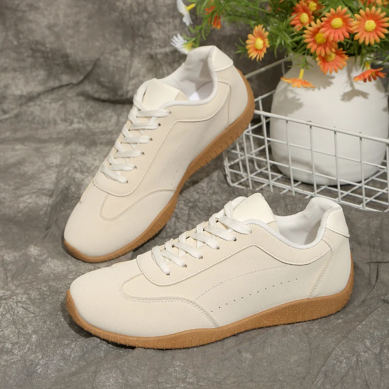 2026 Autumn Fashion Comfortable Soft Sole Sneakers Women Faux Suede Lace Up Casual Shoes Woman Sport Flats Female 36-41