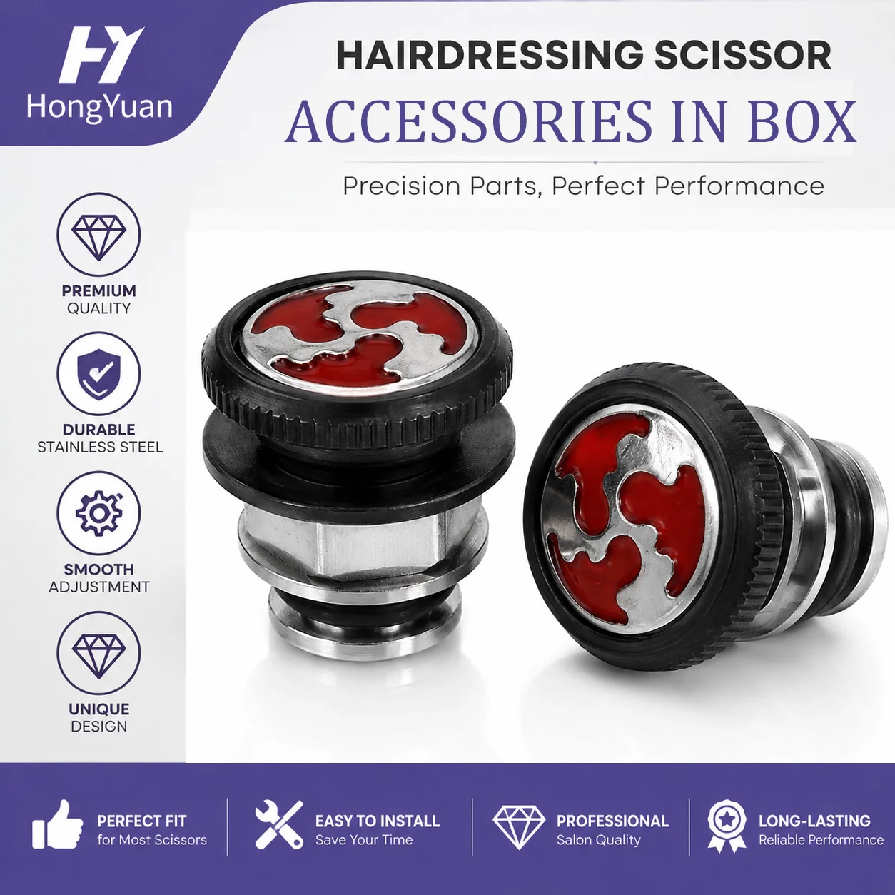 10Pcs Full Set of Hair Scissor Screws, Professional Hair Salon Barber Shear Repair Replacement Accessories