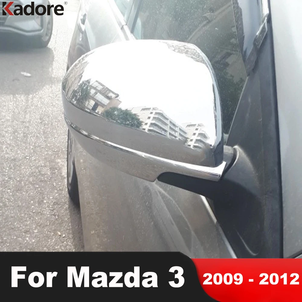 

Rearview Mirror Cover Trim For Mazda 3 M3 2009 2010 2011 2012 Chrome Car Side Wing Mirrors Cap Frame Overlay Accessories