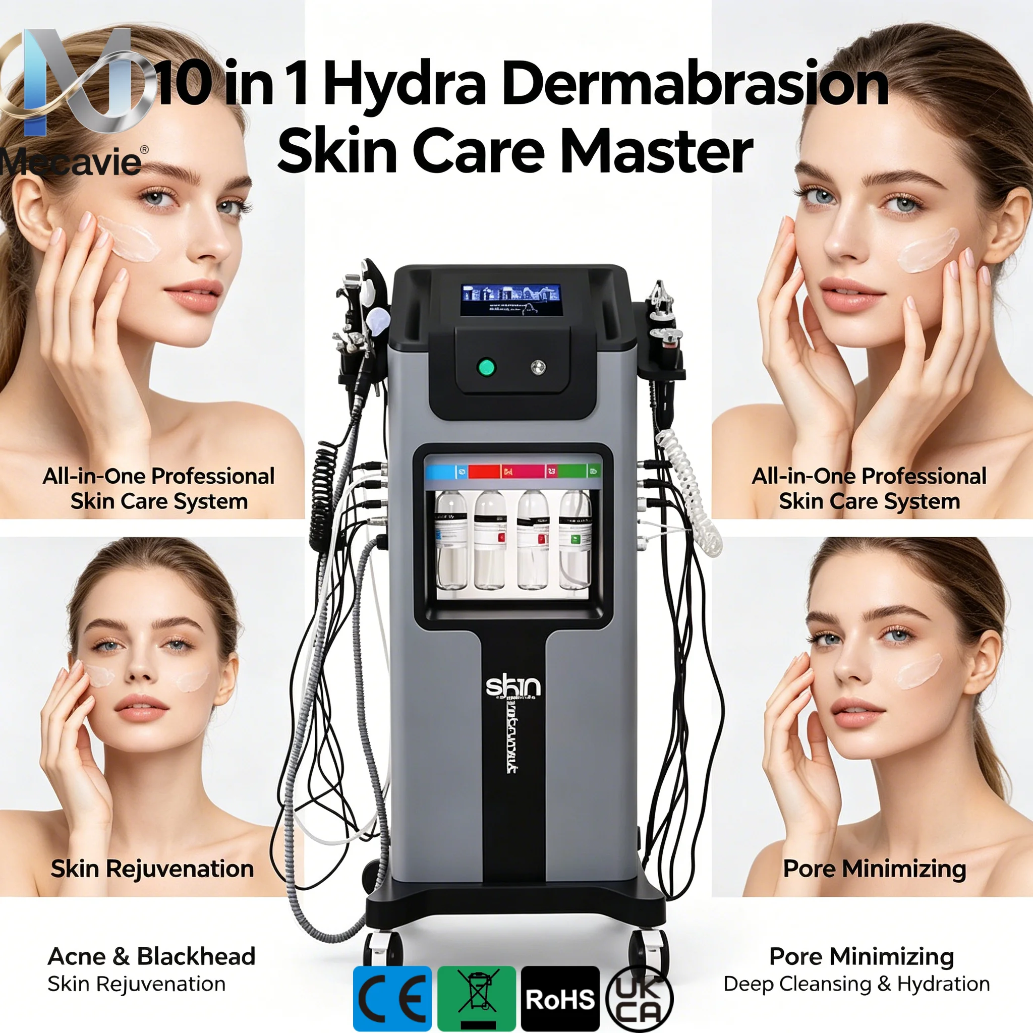 

Многофункциональный аппарат для гидропилинга и алмазной дермабразии 10 в 1: профессиональное оборудование для ухода за кожей лица в салонах красоты