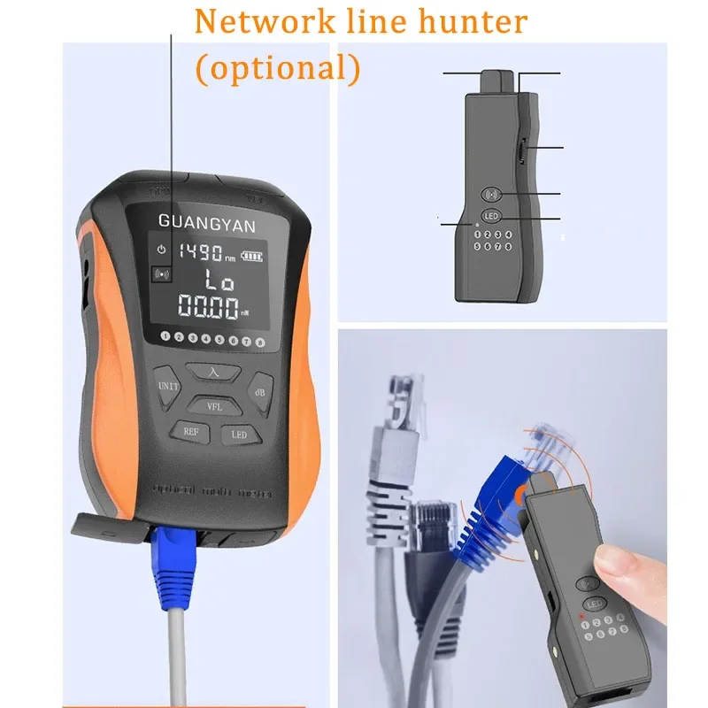 6 in 1 Multifunctional Optical Power Meter OPM Visual Fault Locator Network Cable Test Fiber Optic Tester 5KM 15KM 30MW VFL LED