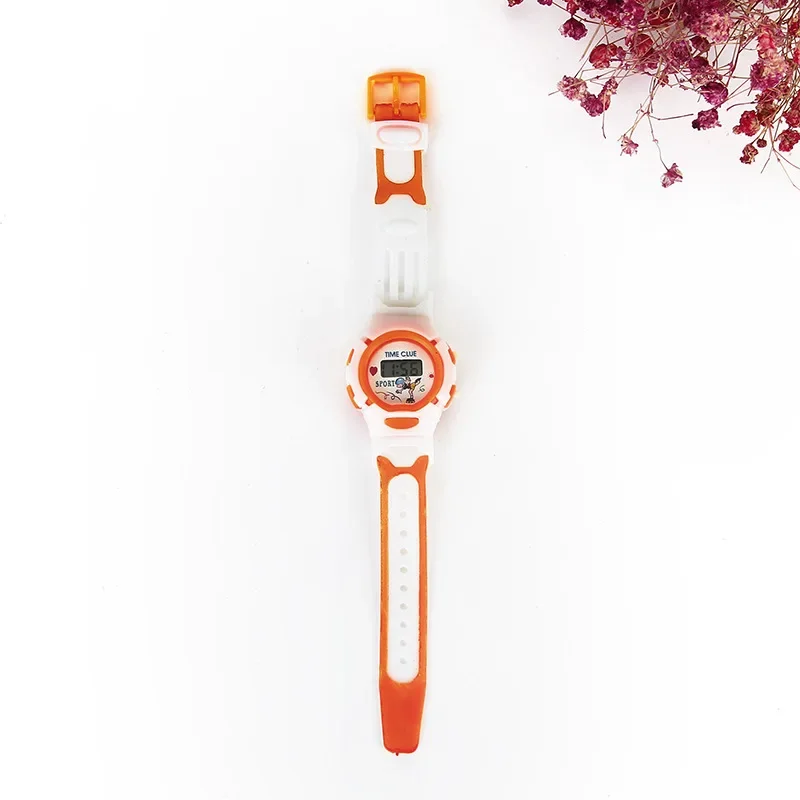 Children's Electronic Watch Two Color Patchwork Watch for Students Child Cartoon Cute Digital Watches Universal for Boys Girls