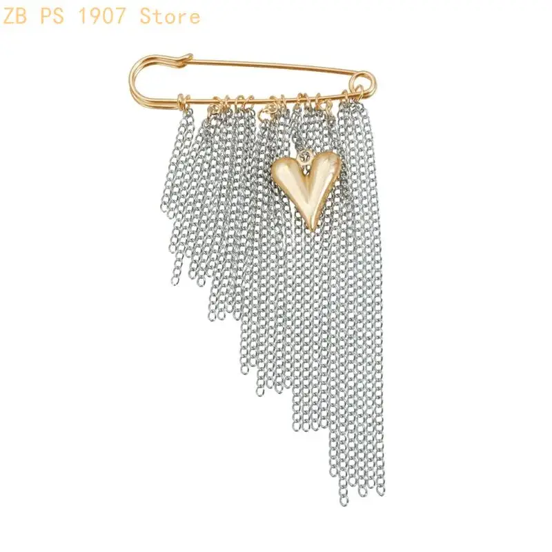 Alloy Metal Statement Pieces Exaggerated Fringe Heart for Apparel 55KA