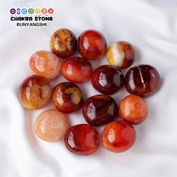 1PC Natural Carnelian Polished Rolling Stone Red Agate Home Decor Crystal Gem Energy Healing Divination Christmas Gifts