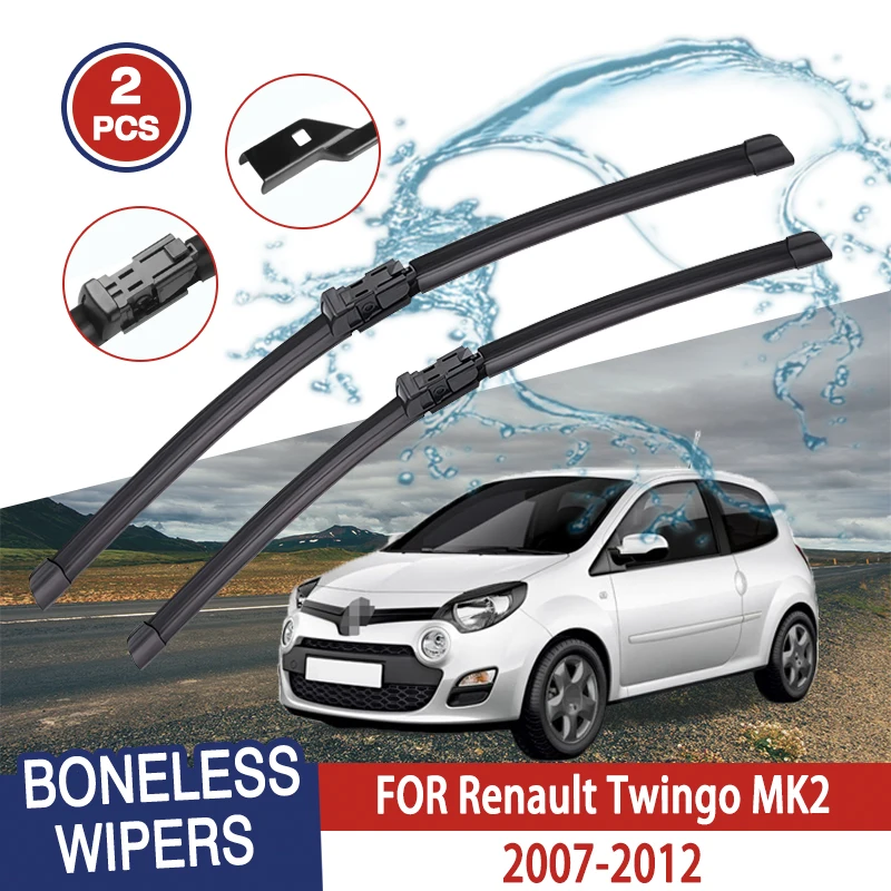 

Wiper Blades For Renault Twingo MK2 2007-2012 Front Windshield Clean Window Windscreen Auto Parts Car Rain Brushes 24''+16''