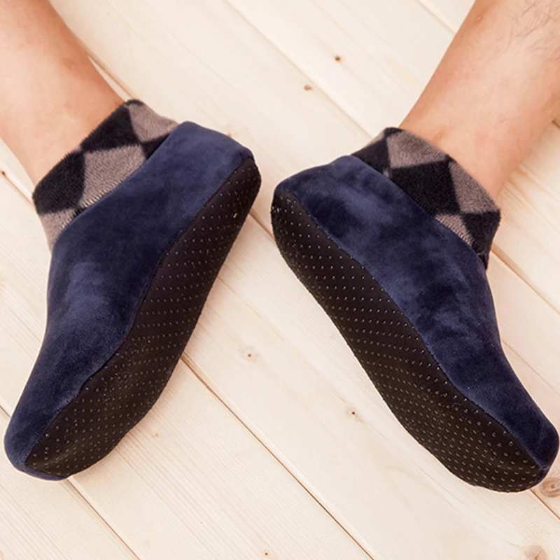 Indoor Antislip Thermische Sokken Slipper Mannen Vrouwen Gebreide Slipper Sokken Warme Fleece Gezellige Fuzzy Sokken Winter Indoor Slaapkamer Slipper