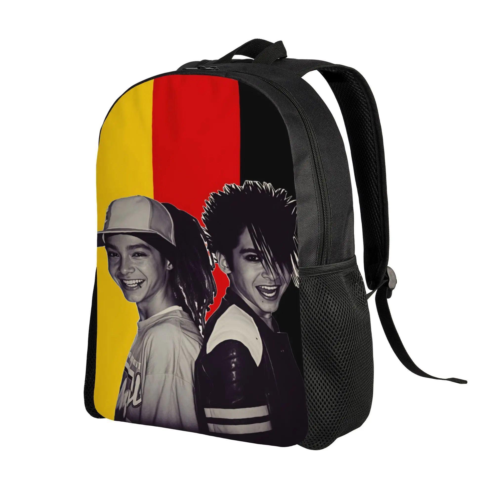Tokio Hotel Bill Tom Kaulitz  Backpack Youth  Large Backpacks Polyester Fun School Bags Camping Custom Rucksack