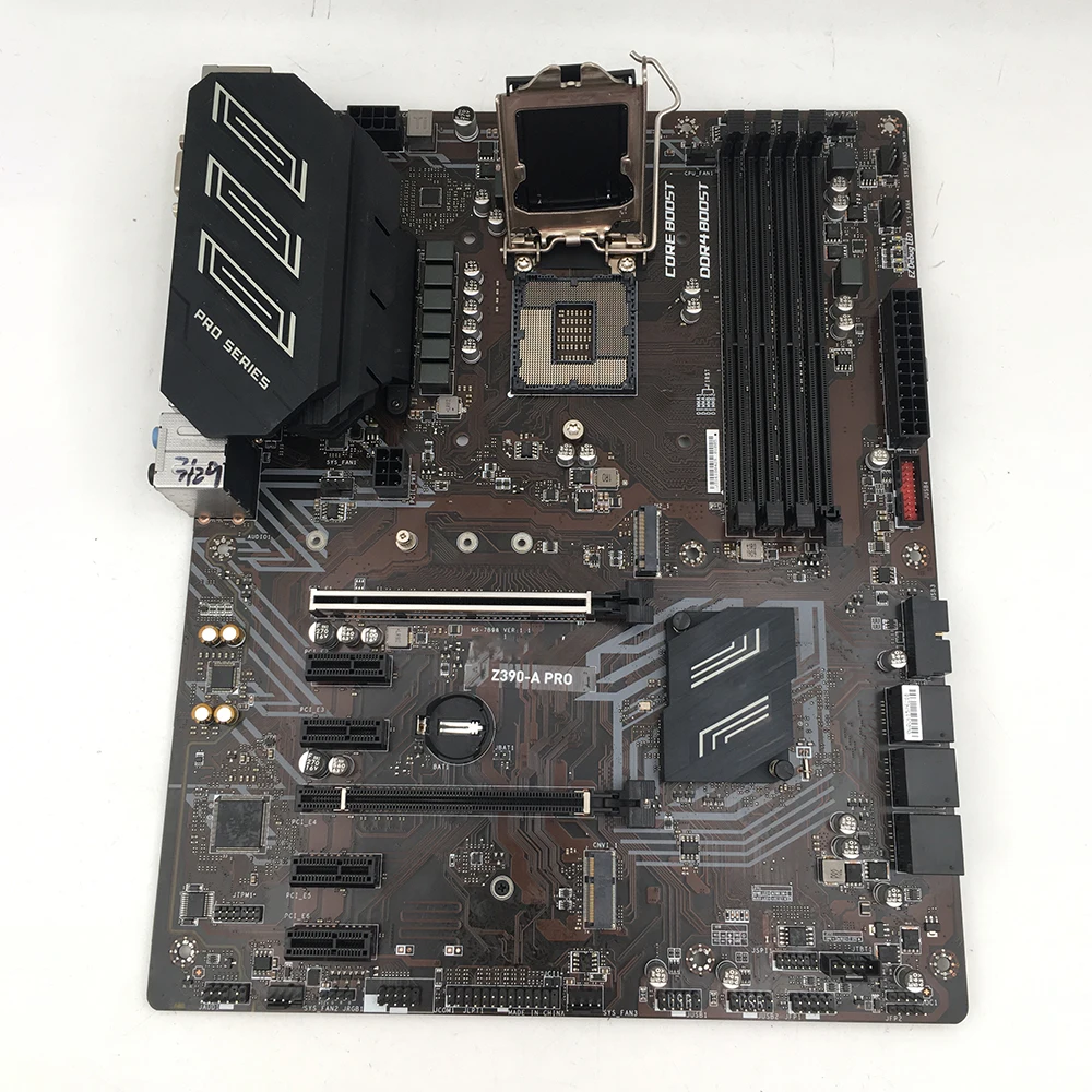 UNTUK Msi Z390-A PRO Motherboard Desktop LGA1151 DDR4 128G M.2 Mendukung I9 SATA3 USB3.1 ATX Bekerja dengan Sempurna Kualitas Tinggi Pengiriman Cepat